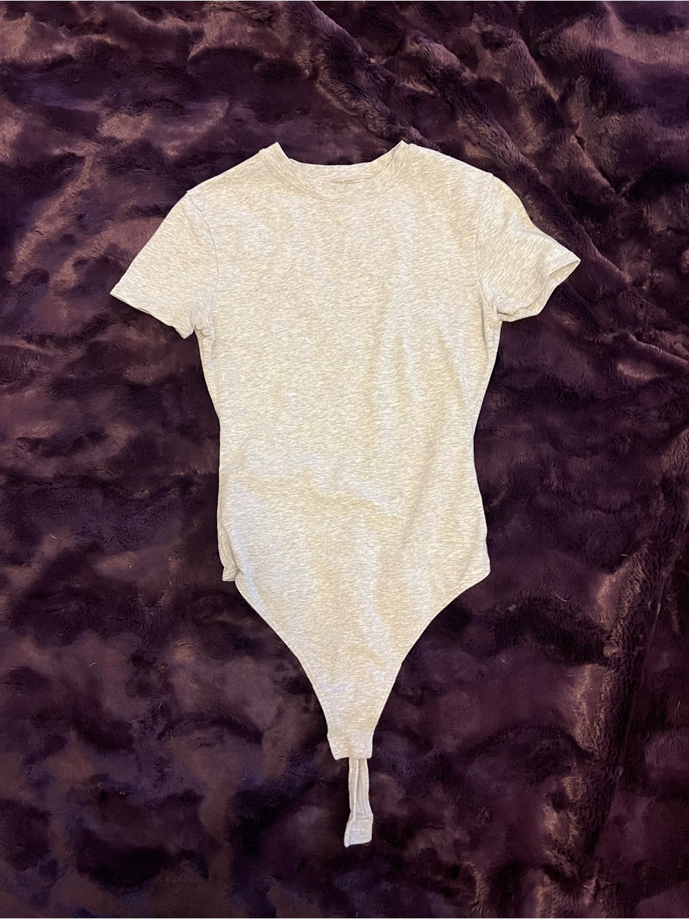 No Boundaries Heather Gray Short Sleeve Bodysuit